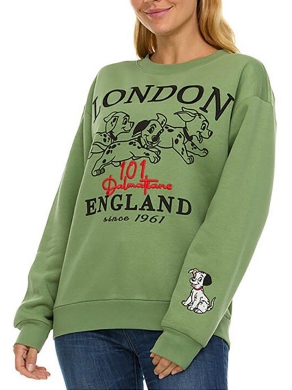 Disney Green 101 Dalmatians London Sweatshirt #1317